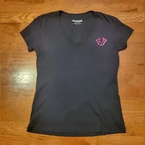 Jeans True Religion Red V Neck Shirt Women's True Religion Tops